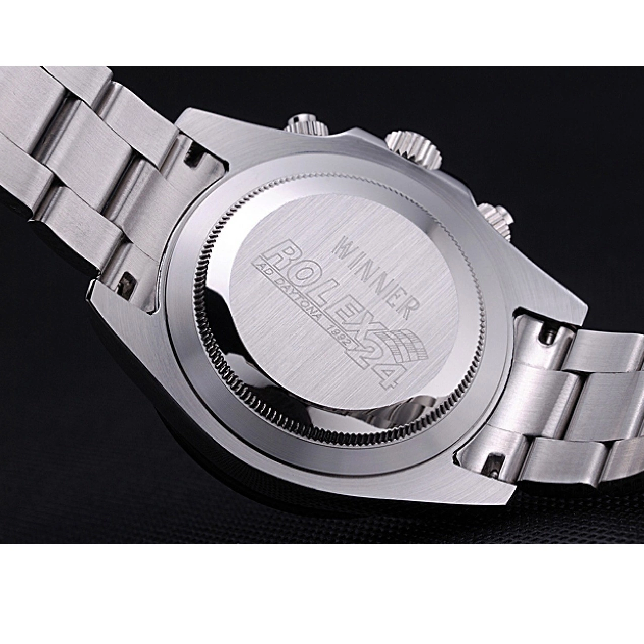 MiroTime 0724 Rolex Cosmograph Daytona Black Dial Stainless Steel Bracelet 622543